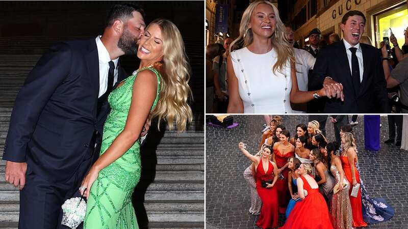 The Ryder Cup stars dined with their partners in Rome (Image: Getty Images)