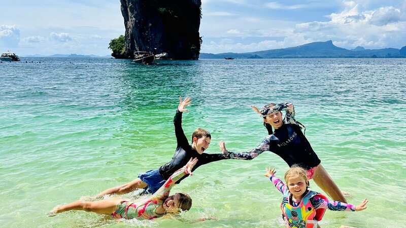 The Bennett family are currently traveling around the world (Image: Karla Bennett / SWNS)