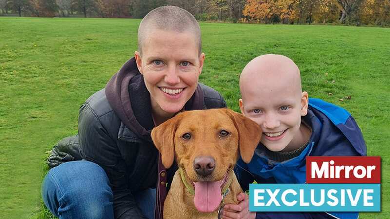 Lisa Reimer shaved off her hair to support Evelyn through her cancer journey - a health issue revealed thanks to her puppy, Hazel