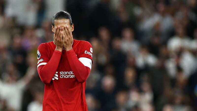 Van Dijk was left devastated as Liverpool were beaten (Image: AFP via Getty Images)