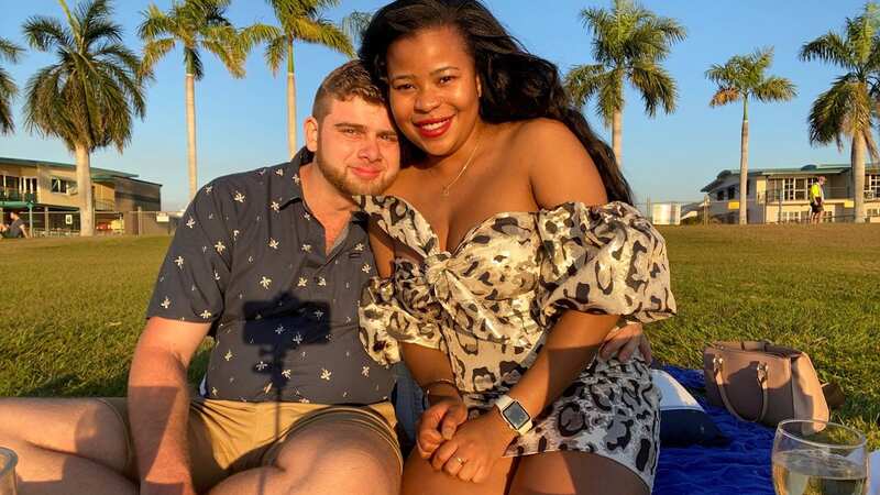 Corey and Tanatsa Lucas began a romance after he delivered a parcel to her house (Image: Tanatsa and Corey Lucas / SWNS)