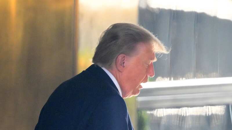 Donald Trump looking tired while leaving his Trump Tower building in New York City heading to Civil Manhattan Court (Image: Elder Ordonez / SplashNews.com)