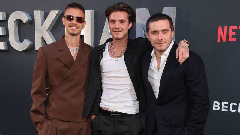 Beckham brothers Brooklyn, Romeo and Cruz unveil matching 