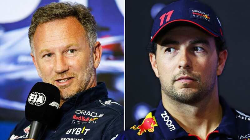 Christian Horner defended Sergio Perez (Image: Mark Thompson/Getty Images)