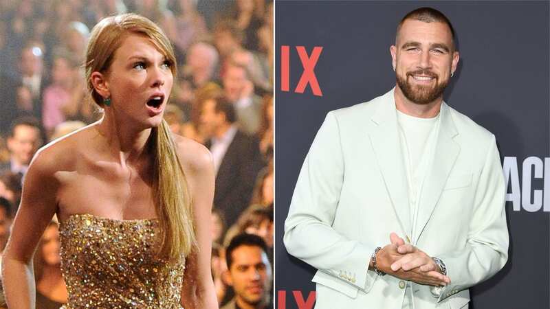 Travis Kelce has been pictured with his arm around another blonde woman as he spends his birthday without Taylor Swift