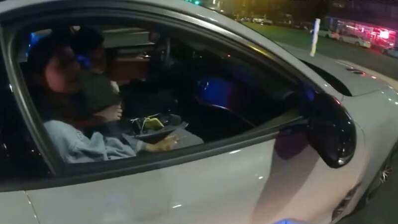 Haunting moment police officer pulls over couple moments before death crash