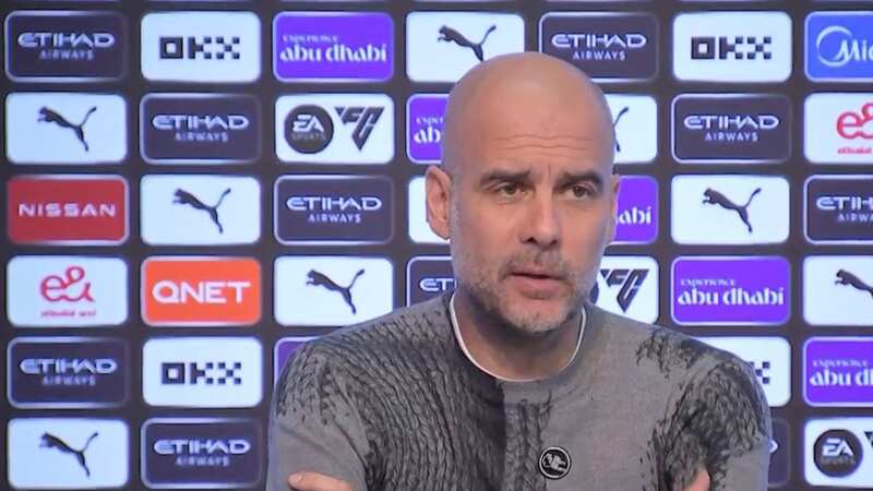 Pep Guardiola saw his side lose 1-0 at the Emirates Stadium (Image: Getty Images)