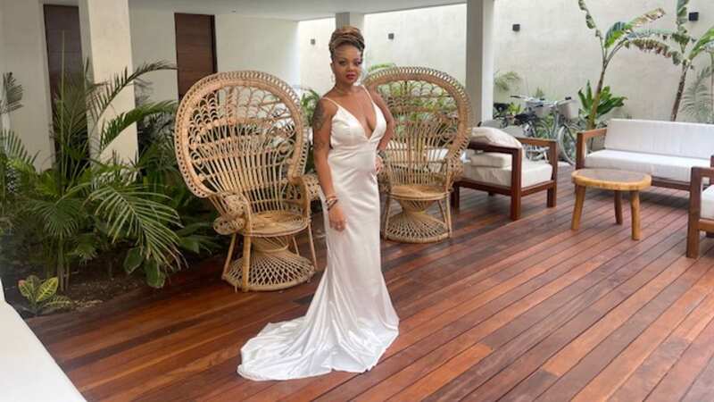 Andria Johnson in her wedding gown on her big day (Image: mediadrumimages/ Emilia Blackbox)