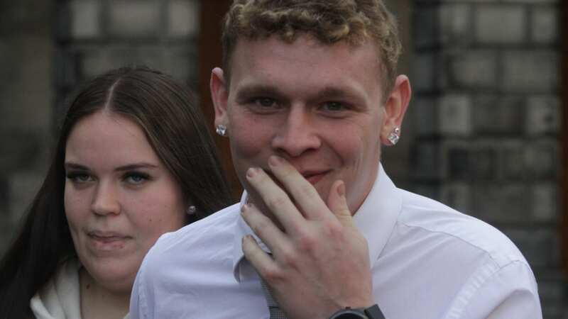 Sean Hogg, 22, smirks outside court after the conviction was overturned (Image: Matthew Donnelly)