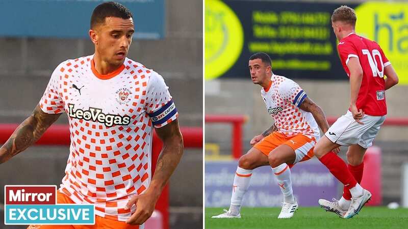 Blackpool captain Ollie Norburn could have been on international duty with Grenada this weekend (Image: PAUL OBRIEN/PPAUK/REX/Shutterstock)