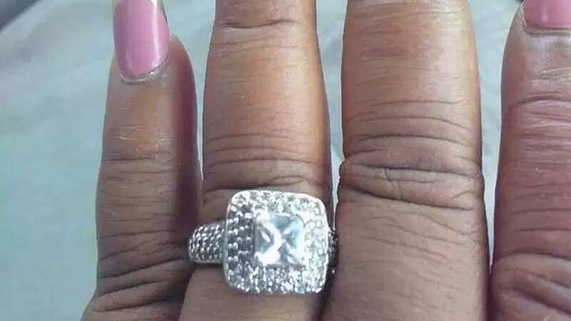 The ring glistened on her finger (Image: Facebook)