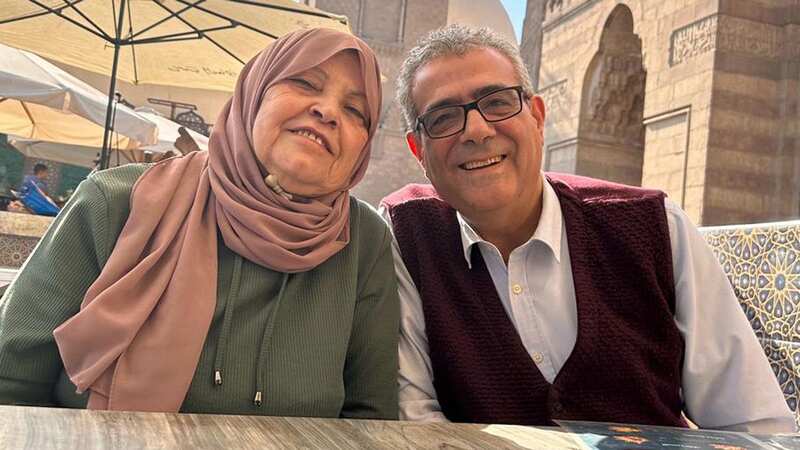 Naila and Talal El-Deeb are stuck in Gaza, their son said (Image: PA)