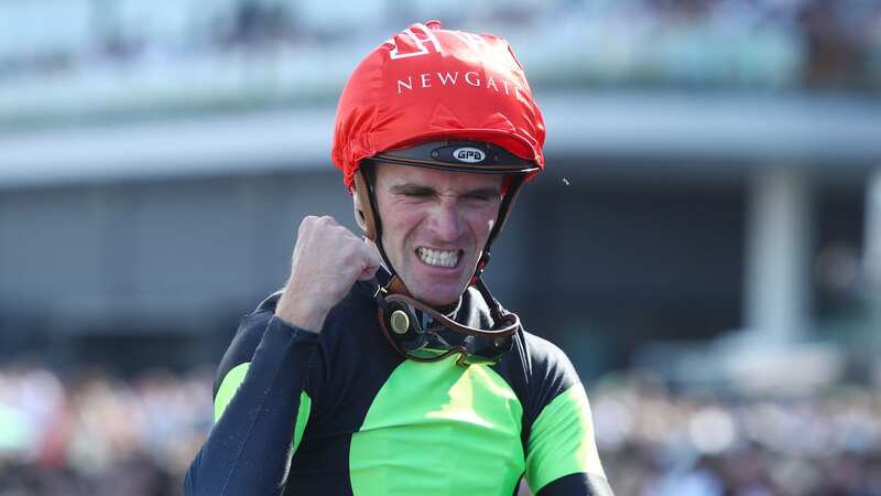 Sam Clipperton celebrates winning the Everest, which helped a punter win £5 million (Image: Getty Images)