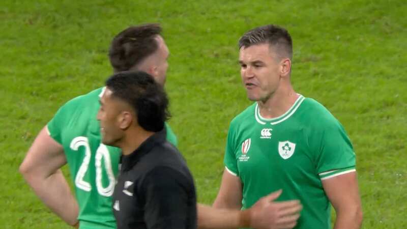 Johnny Sexton took issue with comments made by Reiko Ioane (Image: ITV)