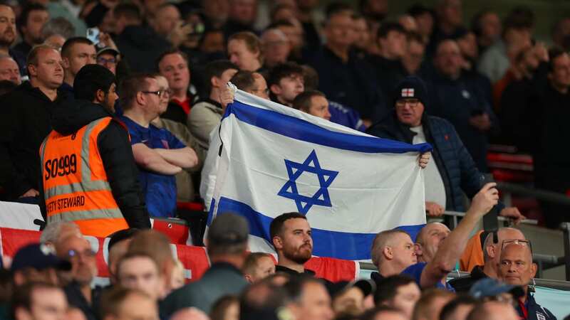 An Israeli flag was seen inside Wembley on Friday night (Image: Shaun Brooks/Action Plus/REX/Shutterstock)