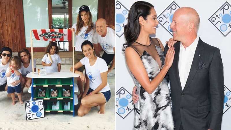 Emma shared a series of photos of the charity work