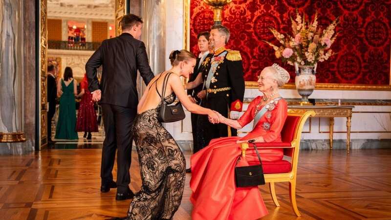 Anne-Sofie cheekily left her shoe behind after meeting Denmark