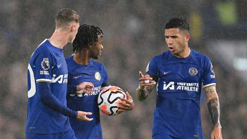 Enzo Fernandez stepped in to resolve a debate between Cole Palmer and Raheem Sterling (Image: Michael Regan/Getty Images)