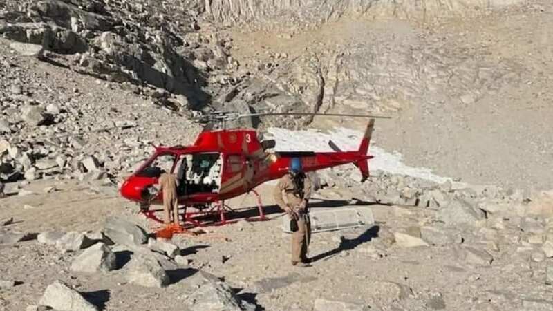Rescue teams were deployed to find the missing hiker (Image: Facebook/Inyo County Sheriffs Office)