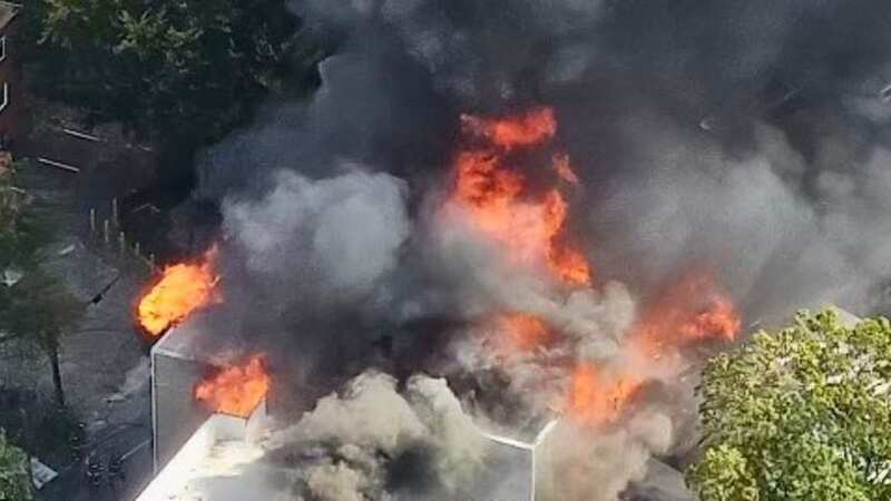 Over 100 firefighters are at the scene (Image: @dcfireems/Twitter)