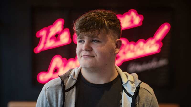 Liam lighting it up at KFC Ashton Retail Park, Manchester (Image: Tom Maddick)