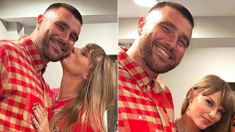 Taylor plants kiss on Travis