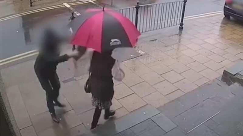 Horrifying moment man hurls paving slab at Muslim woman in 