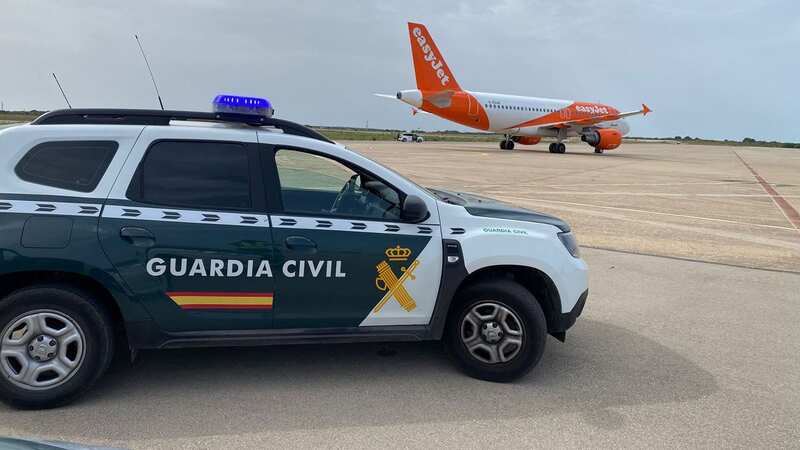 Police were called after the plane arrived at Majorca