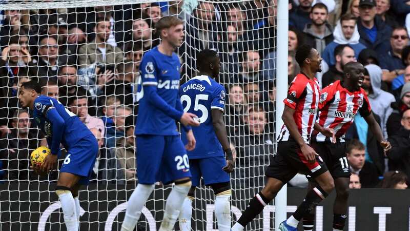 Chelsea fell asleep to allow Ethan Pinnock a free header (Image: JUSTIN TALLIS/AFP via Getty Images)