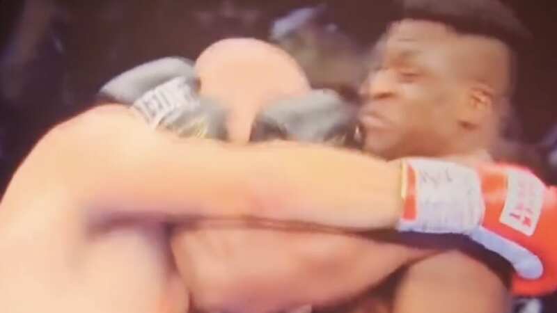 Francis Ngannou accidentally punched himself in the face during the fight