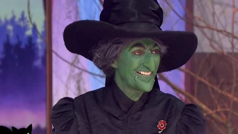 Jane Moore looked unrecognisable as The Wicked Witch of the West (Image: ITV1)