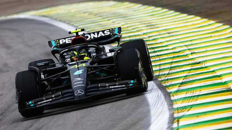 Lewis Hamilton suffered a puncture during practice at Interlagos (Image: Getty Images)