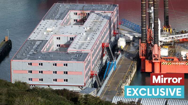 A barge housing asylum seekers was described as 
