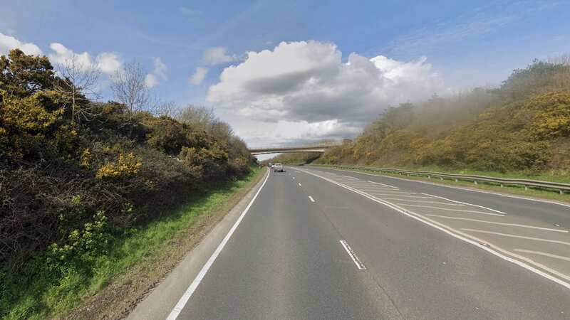 The A39 where the pile up took place