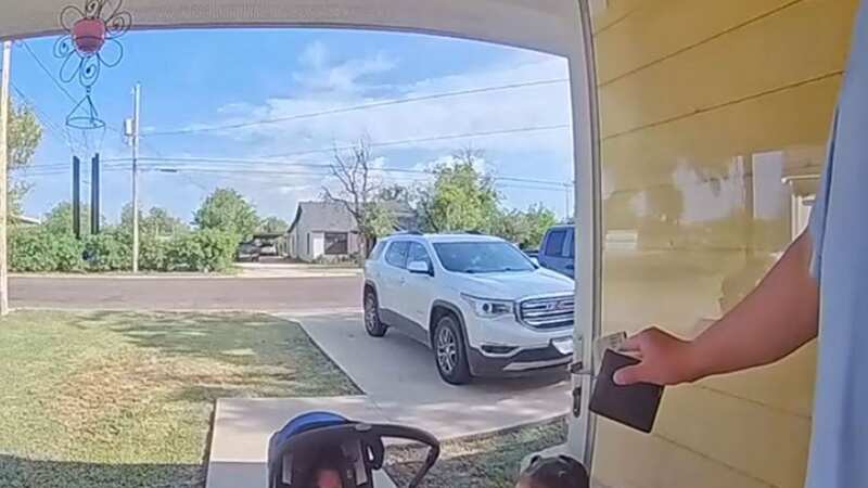 Moment dad showed superhero instinct to save son as pram rolls into road