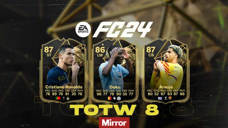 EA FC 24 TOTW 8 predictions featuring Cristiano Ronaldo and 91-rated winger (Image: EA SPORTS)