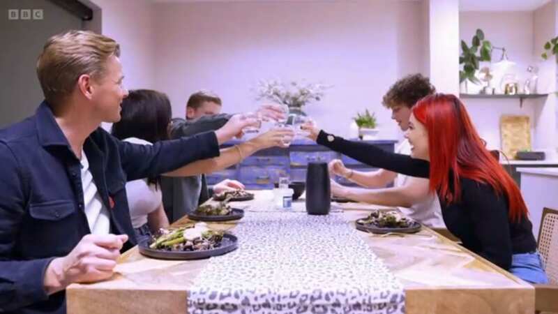 Bobby Brazier and Dianne Buswell performed their American Smooth to Ghost of You by 5 Seconds of Summer this evening after their controversial score last week and earlier in the week he took Dianne to met his dad Jeff Brazier (Image: BBC)