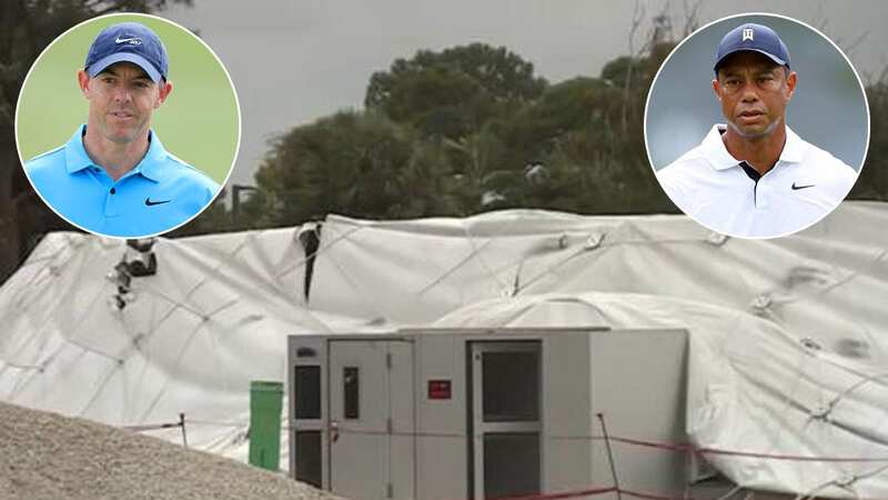 The dome at SoFi Center deflated after a suspected power failure. (Image: WPBF)