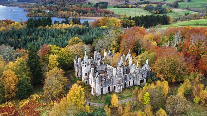 Travellers can explore the ruins of Dunalastair House, near Pitlochry, while on a walk (Image: PA)