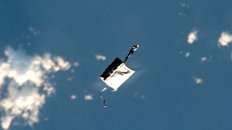 The tool bag pictured in space (Image: eol.jsc.nasa.gov/SWNS)