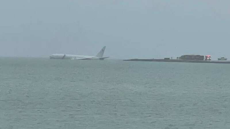 A large Boeing P8 Poseidon crash landed into the waters of Kaneohe Bay in Hawaii on Monday