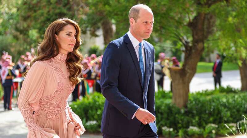 William was seen gesturing impatiently at Kate at the Crown Prince of Jordan