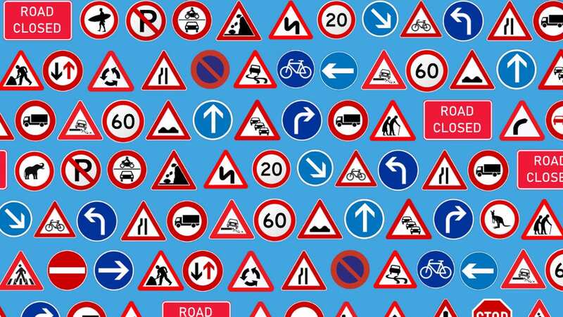 Can you spot the fake road signs? (Image: Dayinsure)