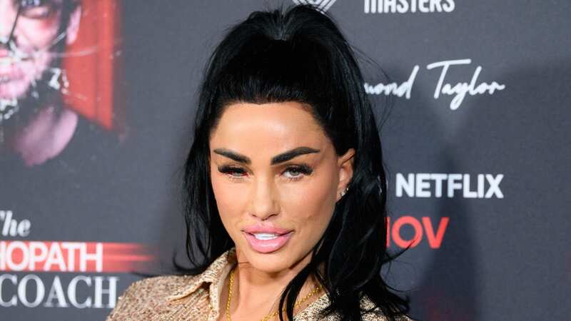 Recovering Katie Price was pictured with a red eye at The Psychopath Life Coach premiere (Image: Getty Images)