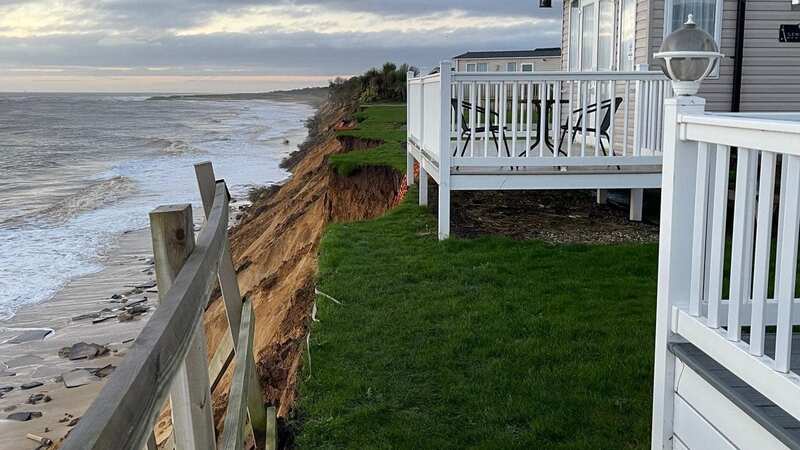 The Coastguard published images of the clifftop erosion (Image: HM Coastguard Lowestoft)