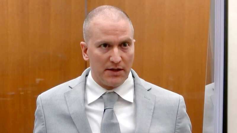 Chauvin addressing the crowd after his 2021 trial, a year after his role in the death of George Floyd prompted months of protests (Image: AP)