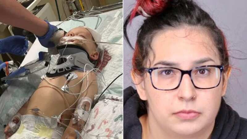 Harrowing pics show boy, 2, in hospital 