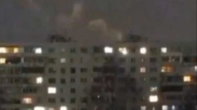 Moment Ukrainian kamikaze drone hits Russian missile-making plant which blows up