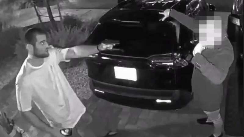 UFC champion Sean Strickland pointed a gun at a man in his drive (Image: @stricklandmma/Instagram)