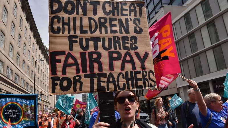 School staff took part in 10 days of industrial action this year before a new pay deal was agreed (Image: Zuma Press/PA Images)